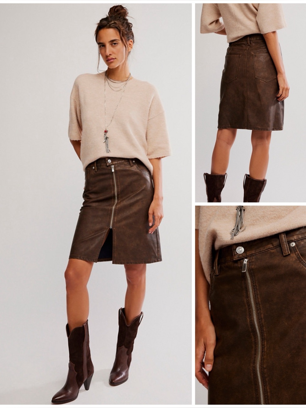 𝓯𝓹 Free People ~ We The Free Sycamore Vegan Midi Skirt
